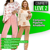 [COMPRE 1 LEVE 2] Conjunto de Pijama AnaBelle Em Lã (Super Macia e Quentinha!) + BRINDE Especial