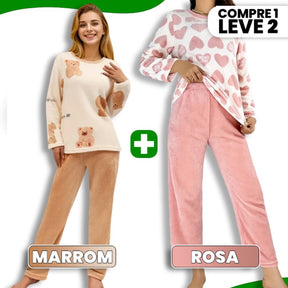 [COMPRE 1 LEVE 2] Conjunto de Pijama AnaBelle Em Lã (Super Macia e Quentinha!) + BRINDE Especial